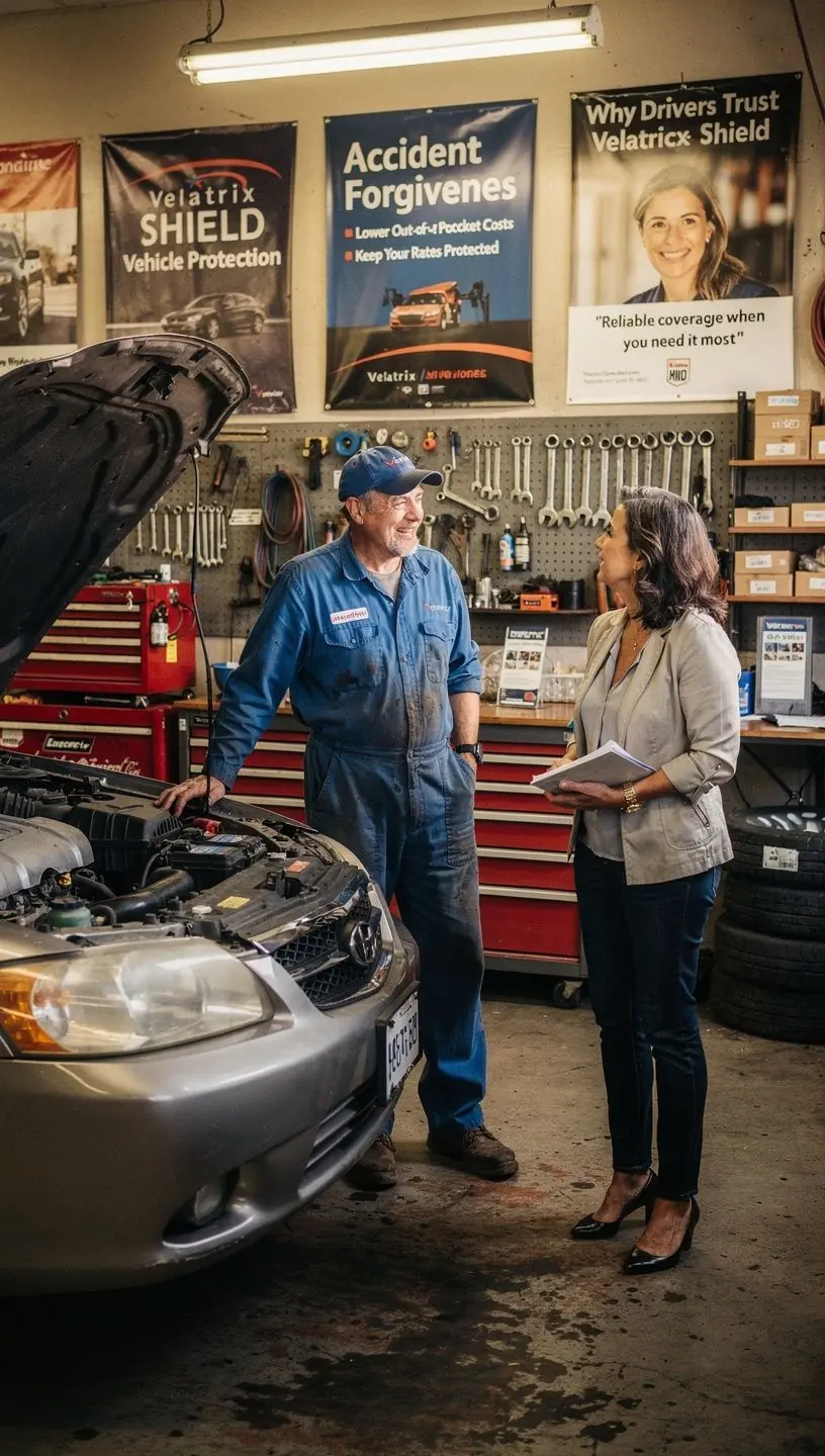 Kierowca zadowolony z ochrony ubezpieczeniowej swojego pojazdu